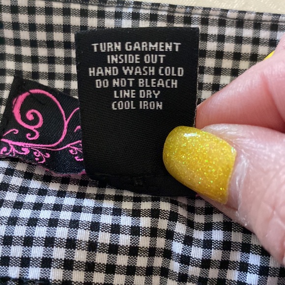 Peck&Peck women’s tummy control pants black white small checkered print sz 4 - Picture 7 of 8